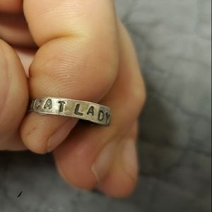 "Cat Lady" silver ring